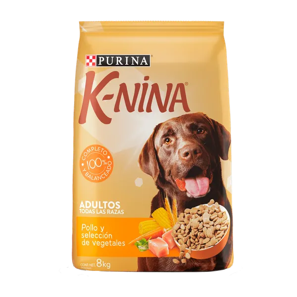 Alimento para Perros K-Nina Purina Adulto Pollo Vegetales 8kg